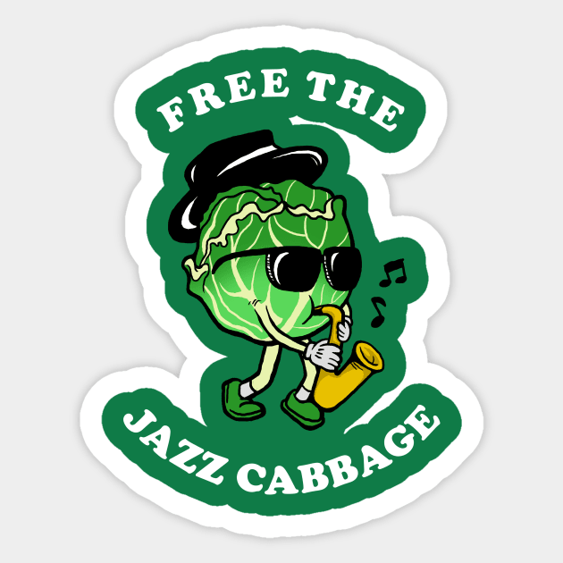 Free The Jazz Cabbage Sticker by dumbshirts